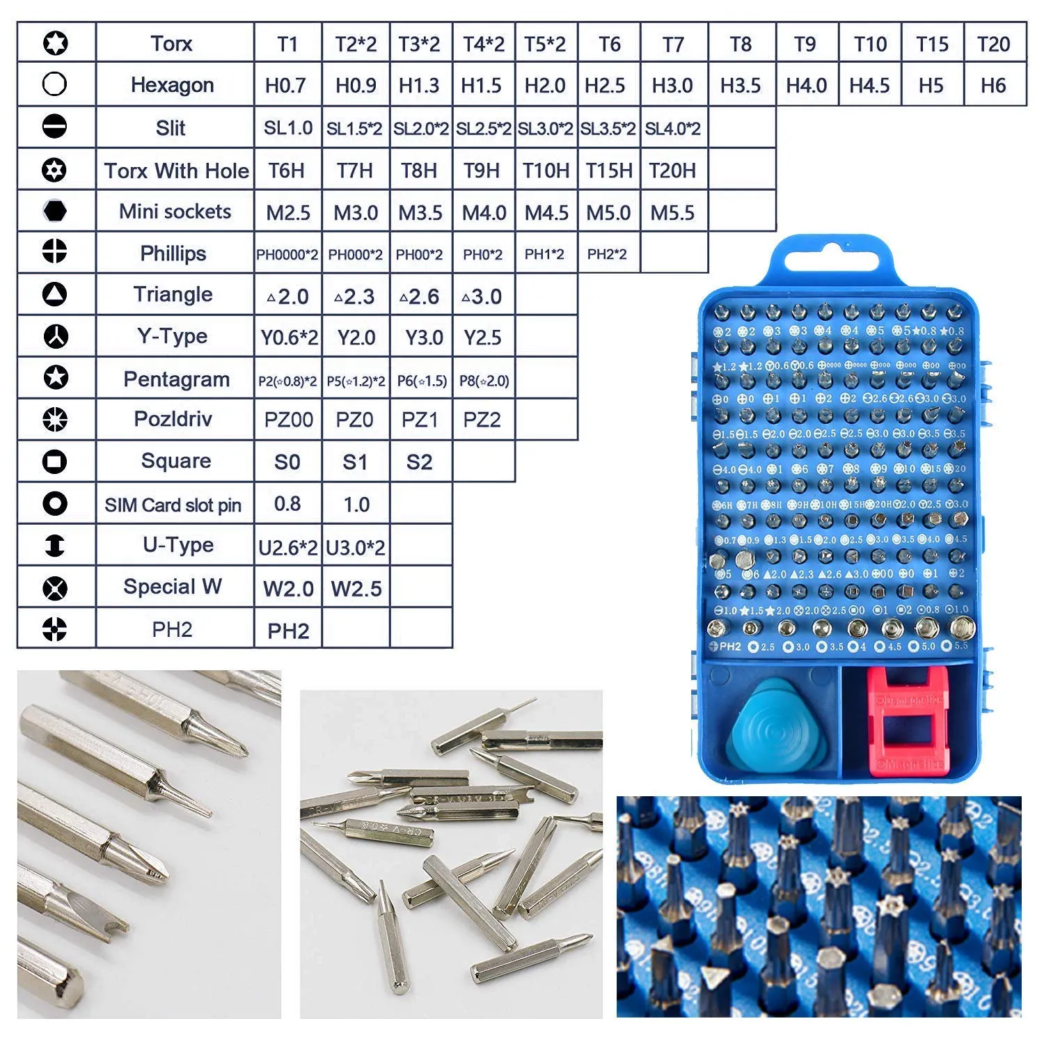 110 in 1 Professional Precision Screwdriver Set / Multi-Function Magnetic Repair Tool Kit