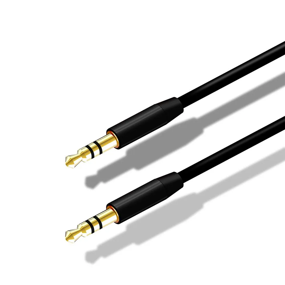 1m 2m 3.5mm Jack Aux Cable Black Male To 3.5mm Jack Male Audio Cable