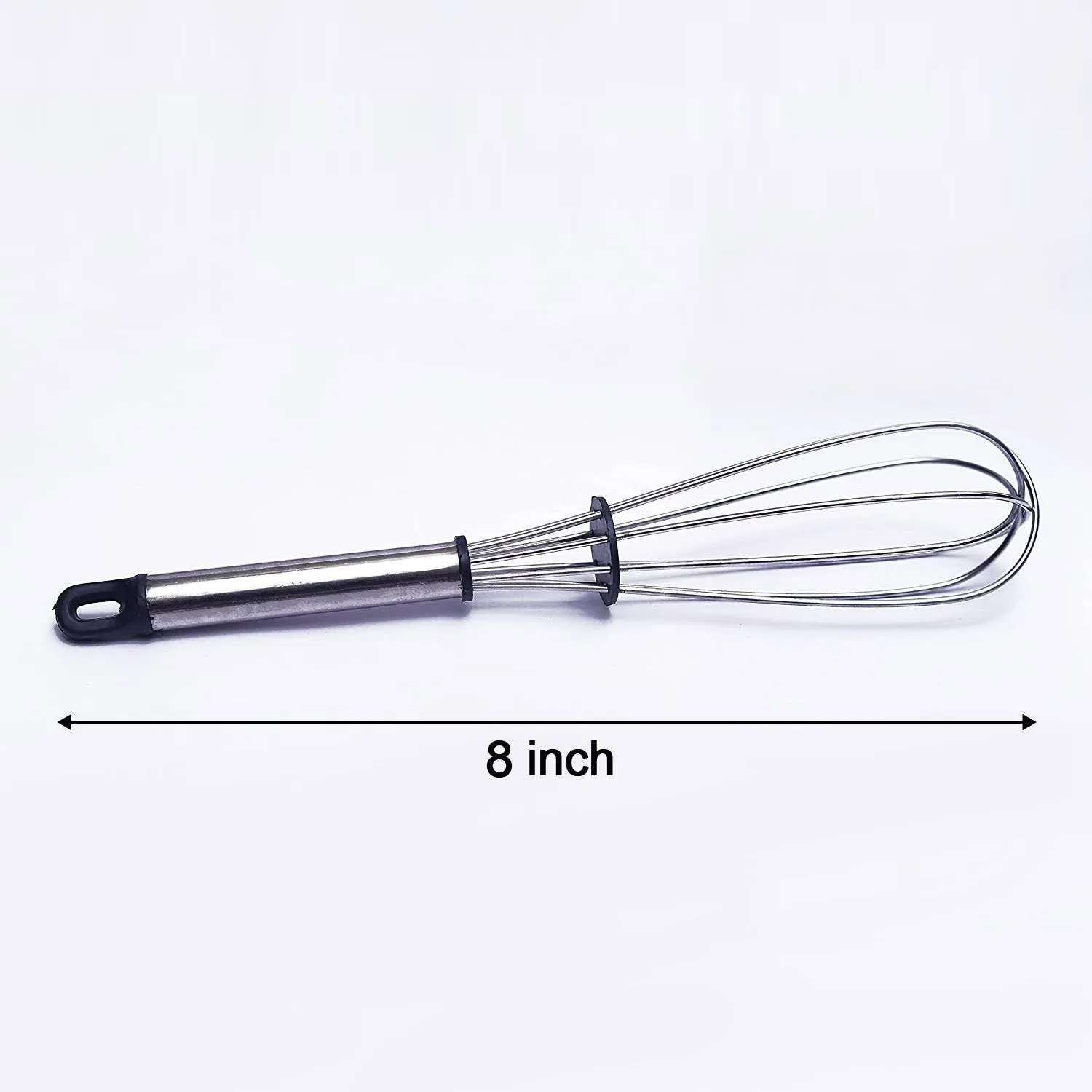 2569 Stainless Steel Wire Whisk,Balloon Whisk,Egg Frother, Milk & Egg Beater (8 inch)