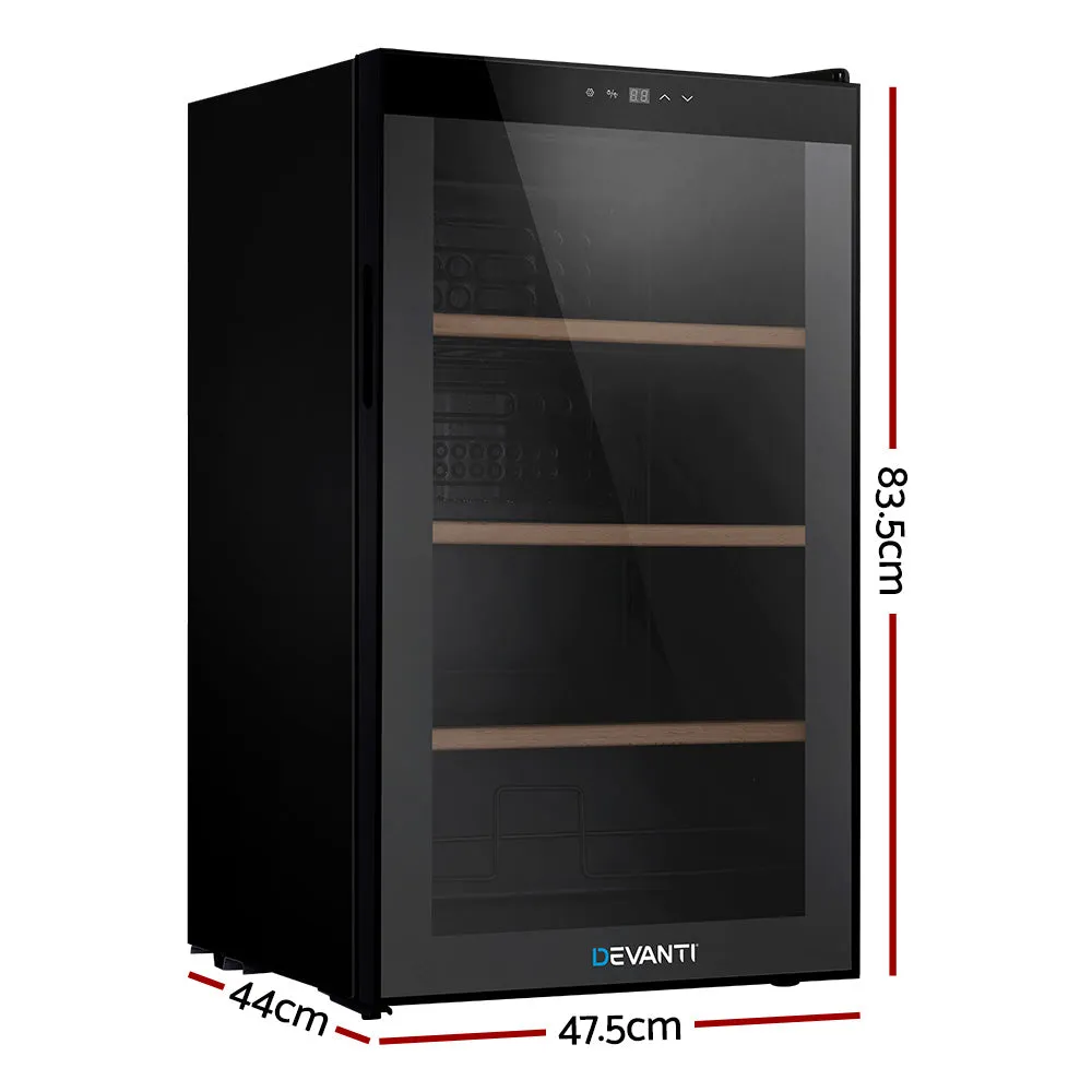 34-Bottle Wine Cooler, UV-Resistant Glass, Devanti