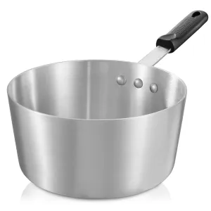 3.75 Qt Tapered Aluminum Sauce Pan with Silicone Handle, NSF Certified