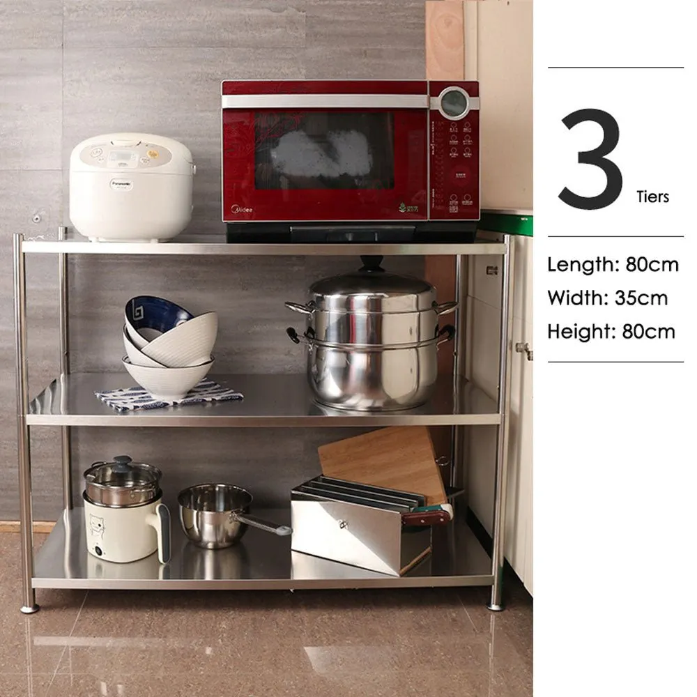 4 Tiers Stainless Steel Microwave Oven Storage Rack 120cm