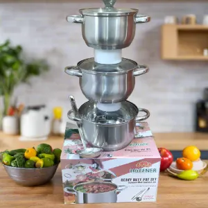 6 Pieces Stainless Steel Cooking Pot