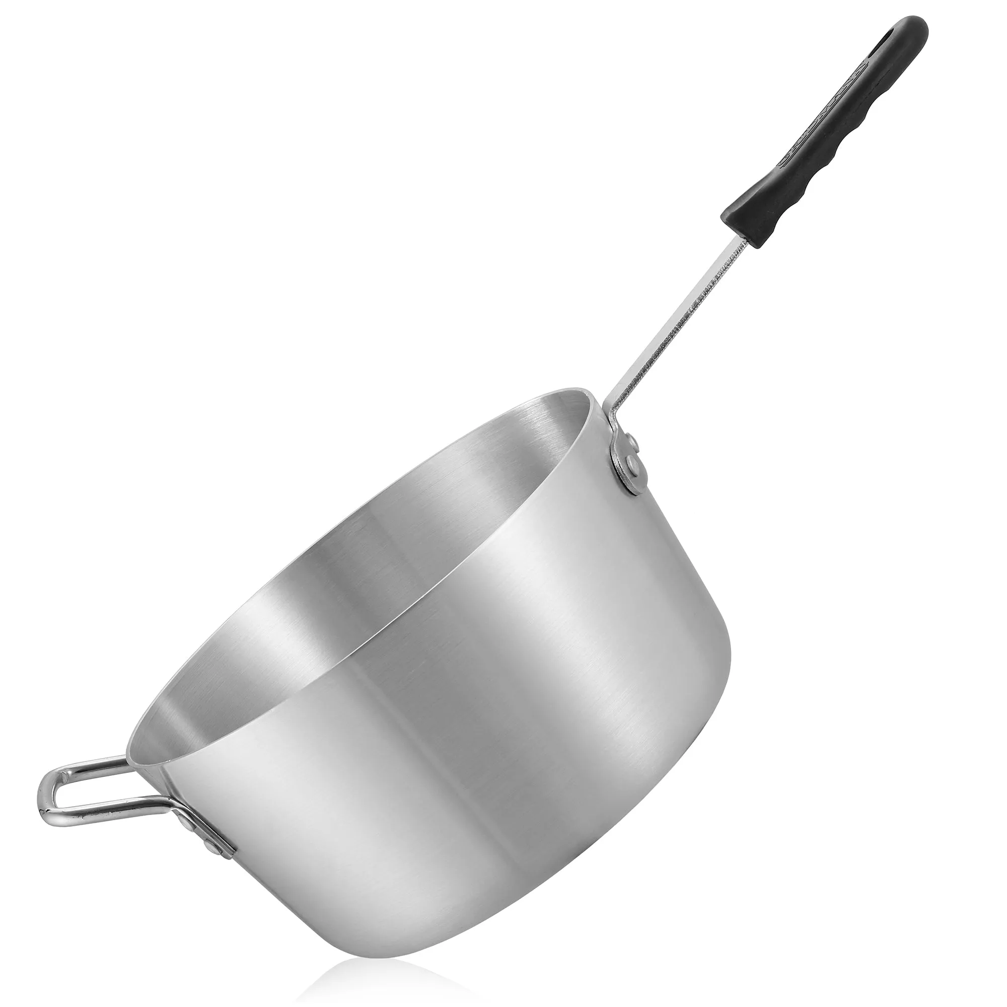 7 Qt Tapered Aluminum Sauce Pan with Silicone Handle, NSF Certified