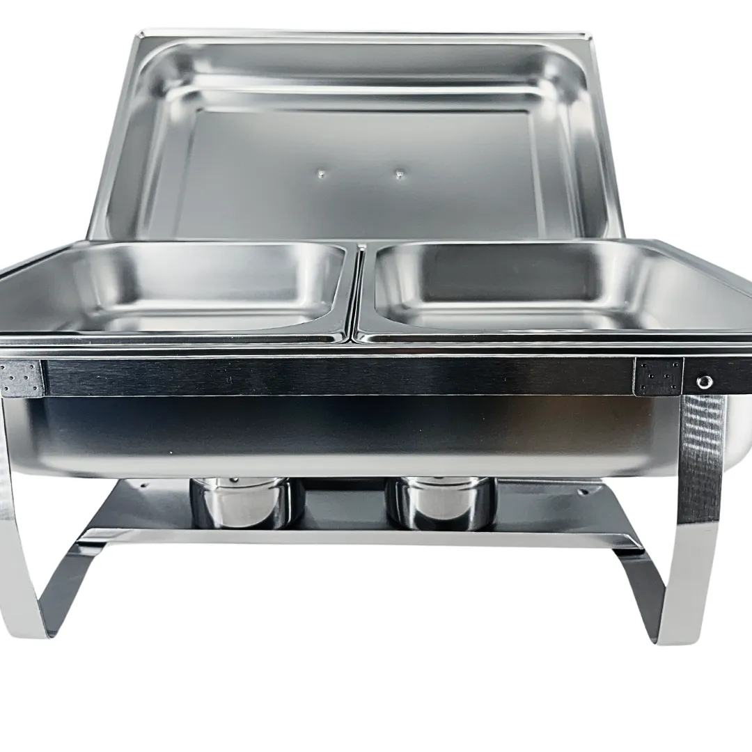 8-Quart Stainless Steel Dual Tray Chafer Set