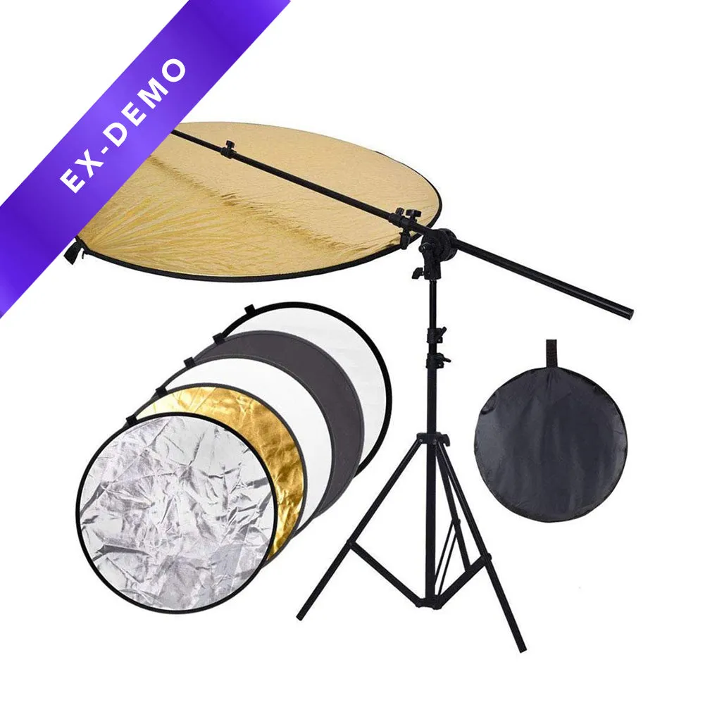 80cm 5 in 1 Reflector With Stand and Boom Arm Kit (DEMO STOCK)