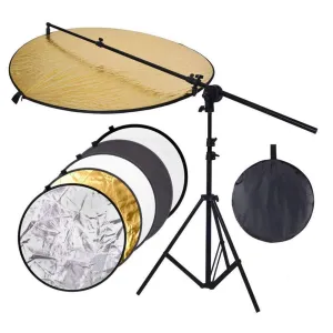 80cm 5 in 1 Reflector With Stand and Boom Arm Kit