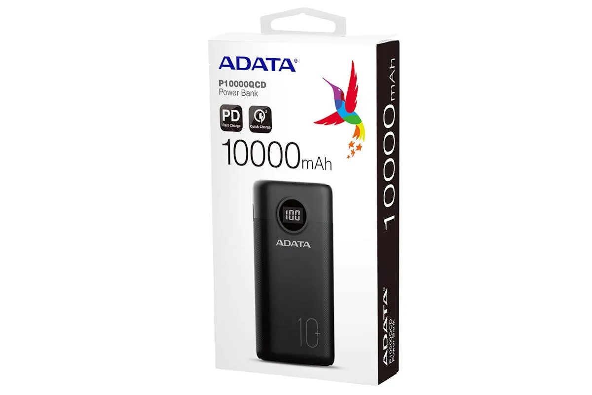 ADATA 10000mAh Portable Power Bank | Black