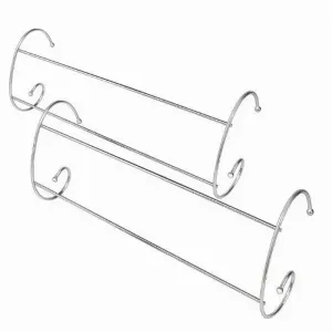 ADDIS 2 BAR CHROME RADIATOR AIRER TWIN PACK 190x505x110mm