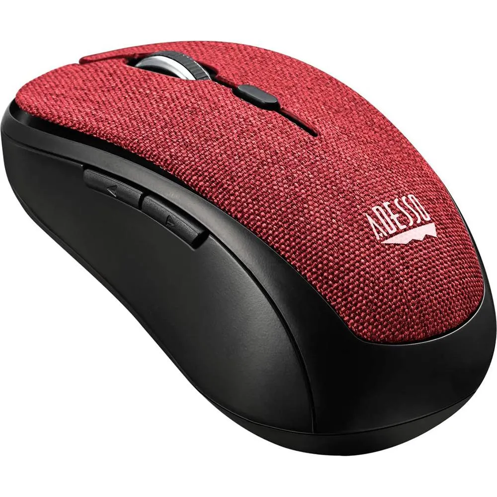 Adesso iMouse S80R Wireless Fabric Optical Mini Mouse (Red)