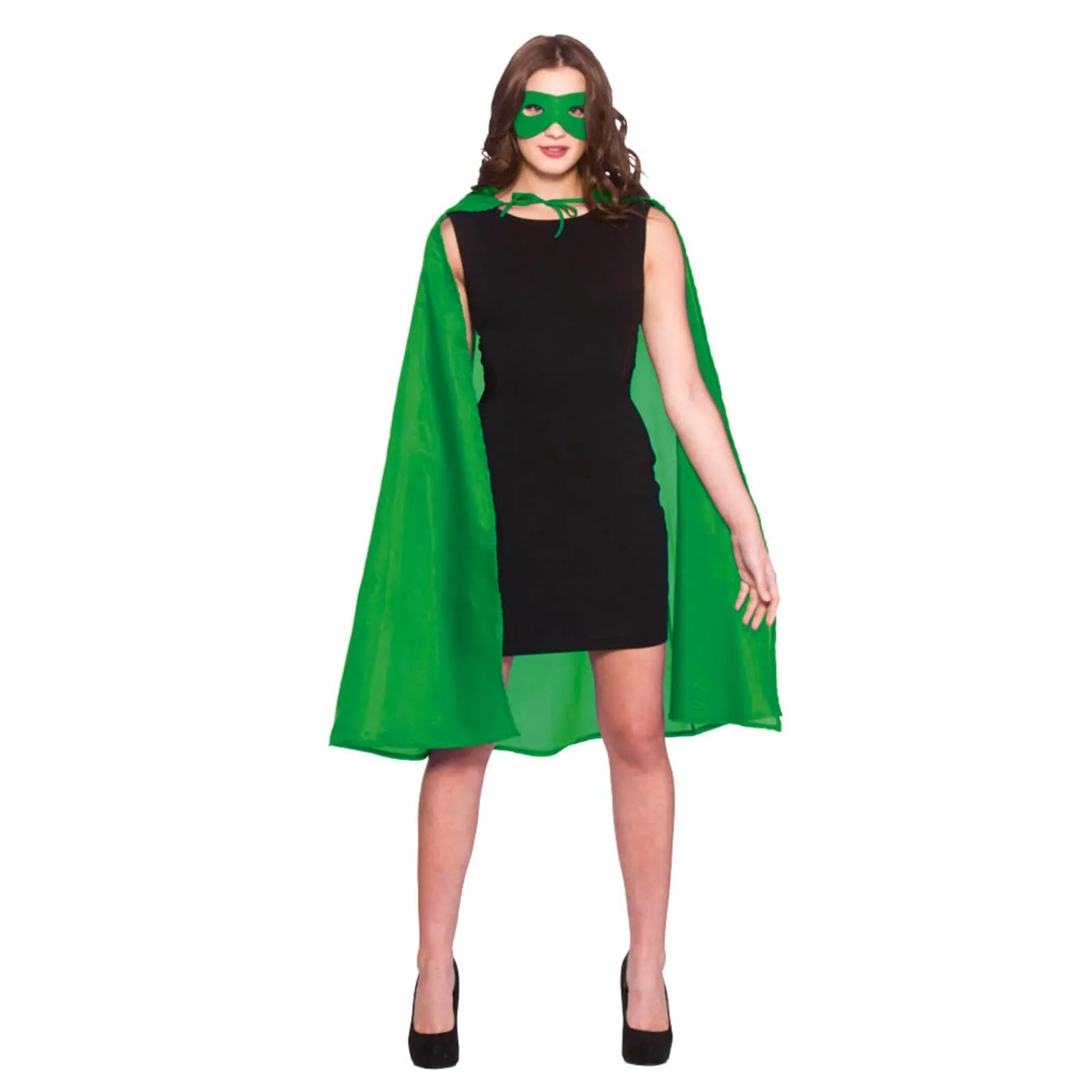 Adults Superhero Cape With Mask Stag Hen Fancy Dress