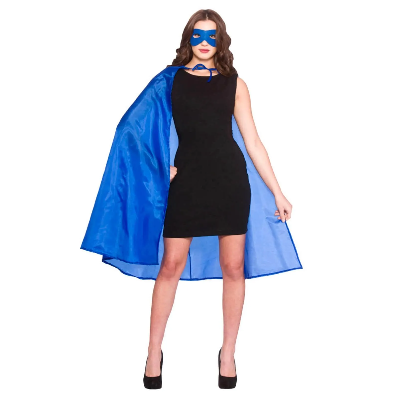 Adults Superhero Cape With Mask Stag Hen Fancy Dress