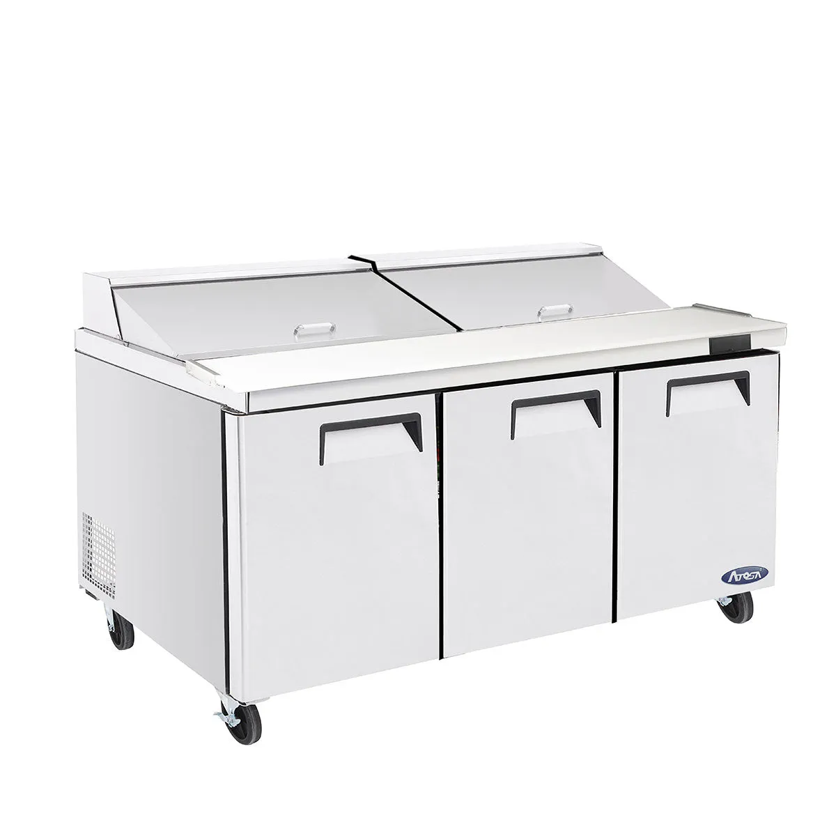 Atosa 72" Sandwich / Salad 30 Pan Refrigerated Prep Table with 3 Doors