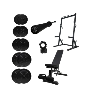 Better Body Power Bundle with Incline Squat Rack | 5-45lbs