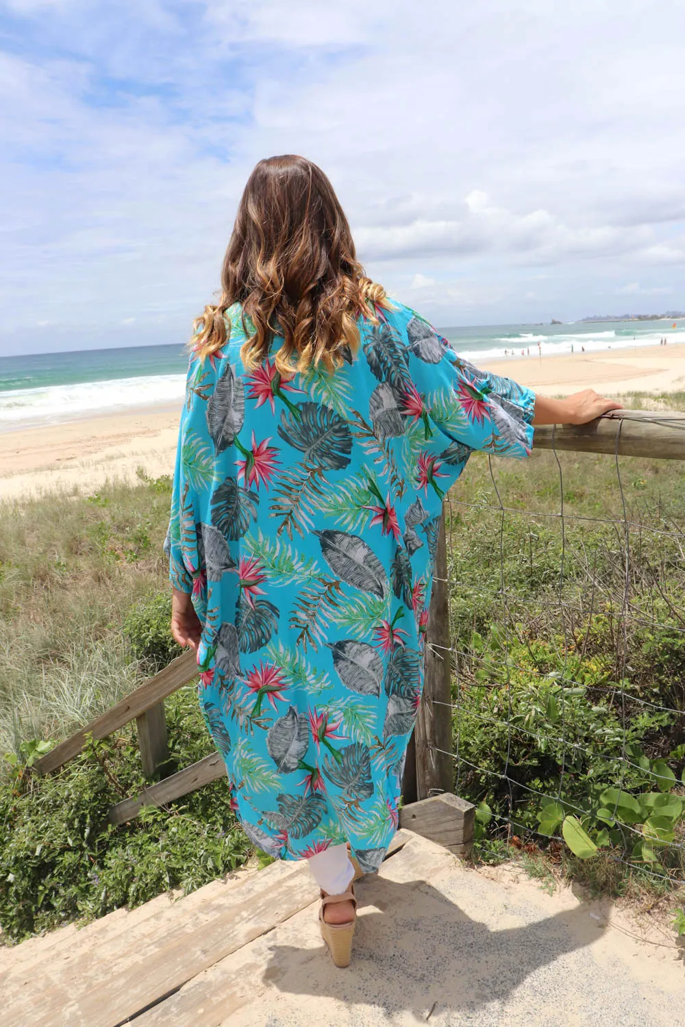 Birds of Paradise Cape In Blue