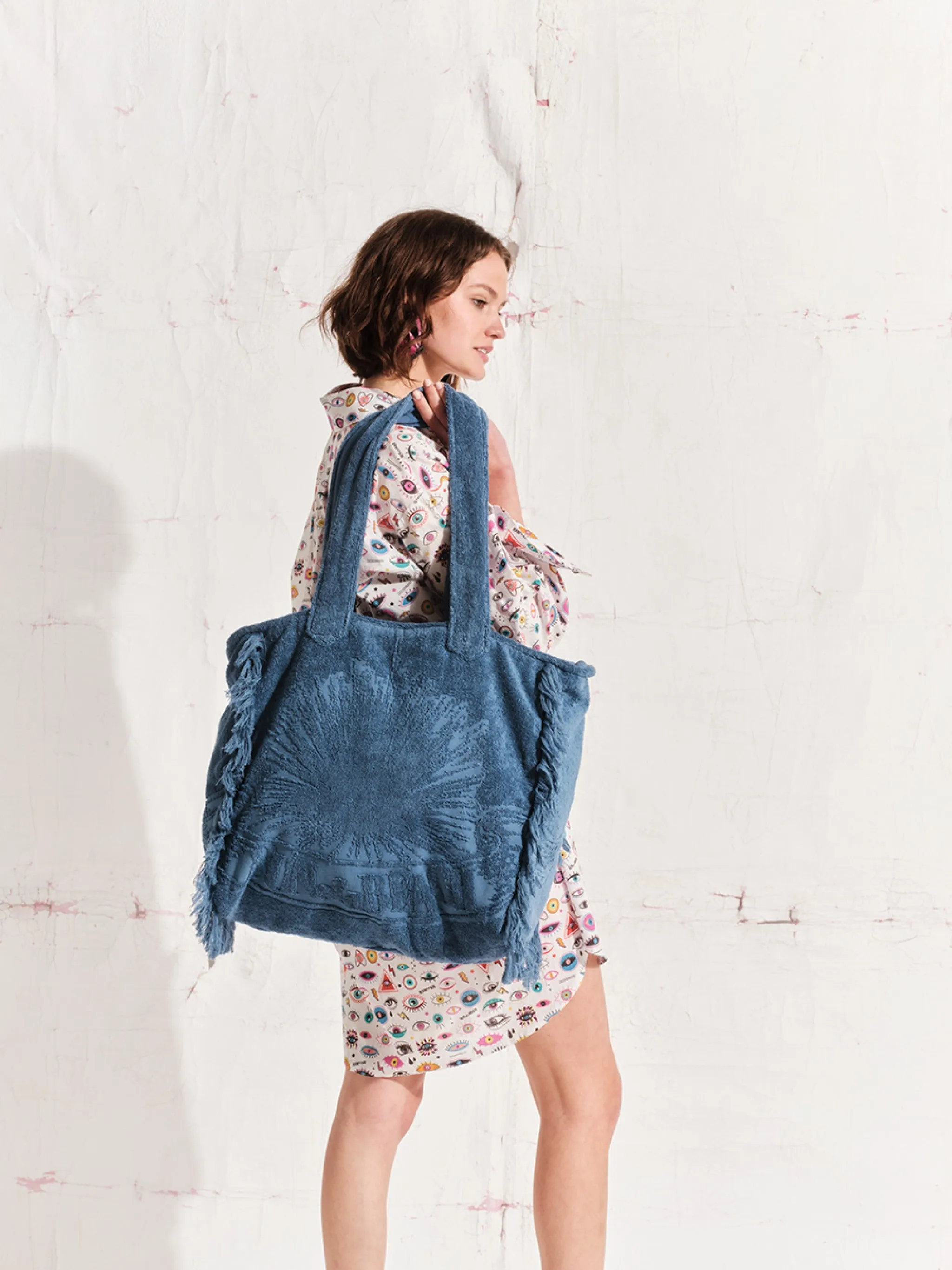 Blue | Terry Tote Beach Bag