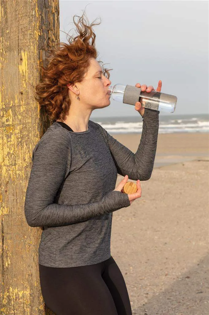 Borosilicate Glass Bottle with Bamboo Lid