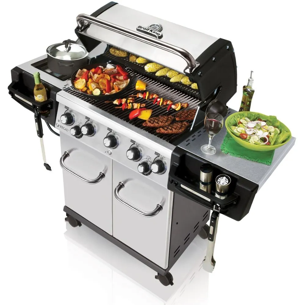 Broil King Regal™ S 590 Pro Freestanding Gas Grill w/ Rotisserie & Side Burner