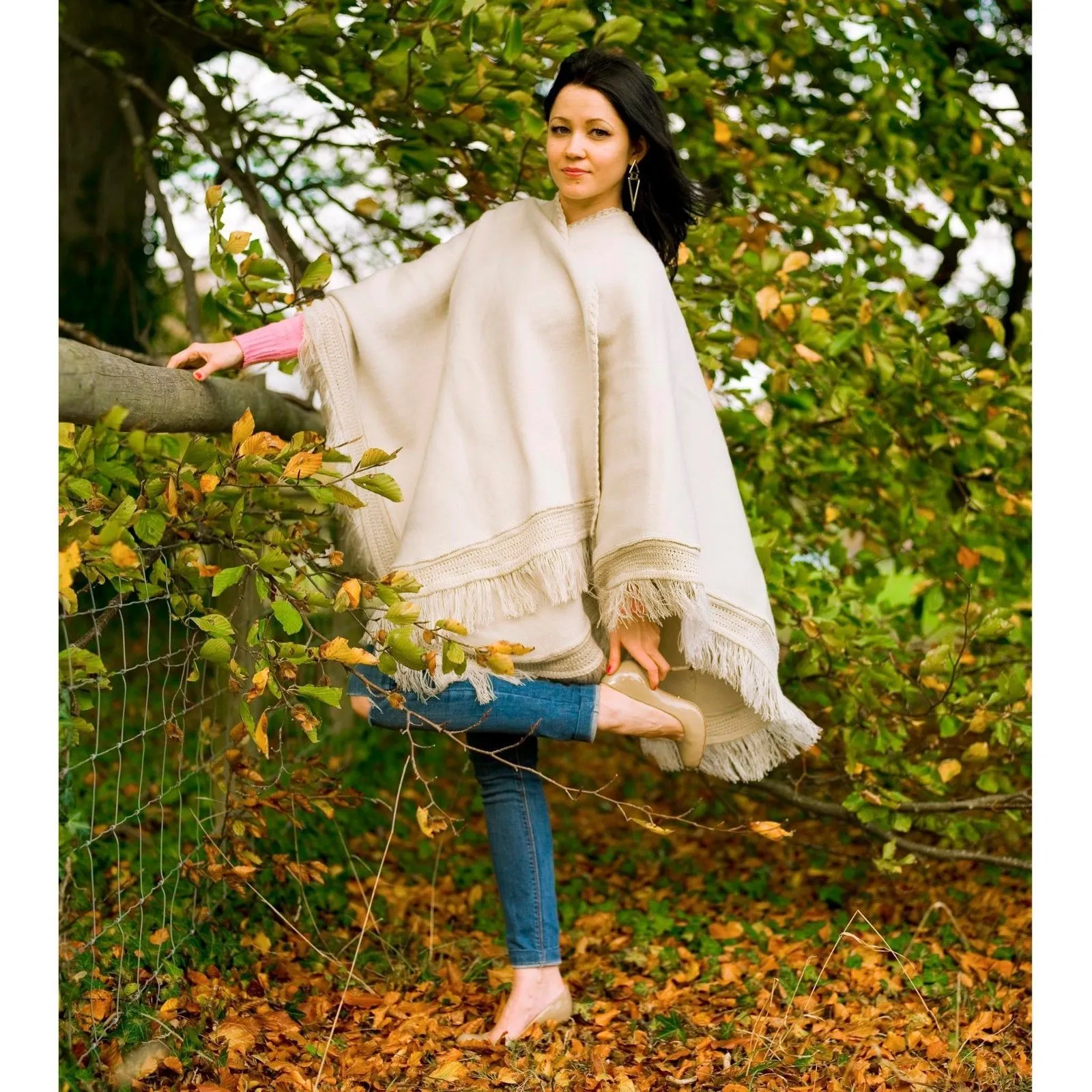 Cape Wrap Solid Alpaca Poncho