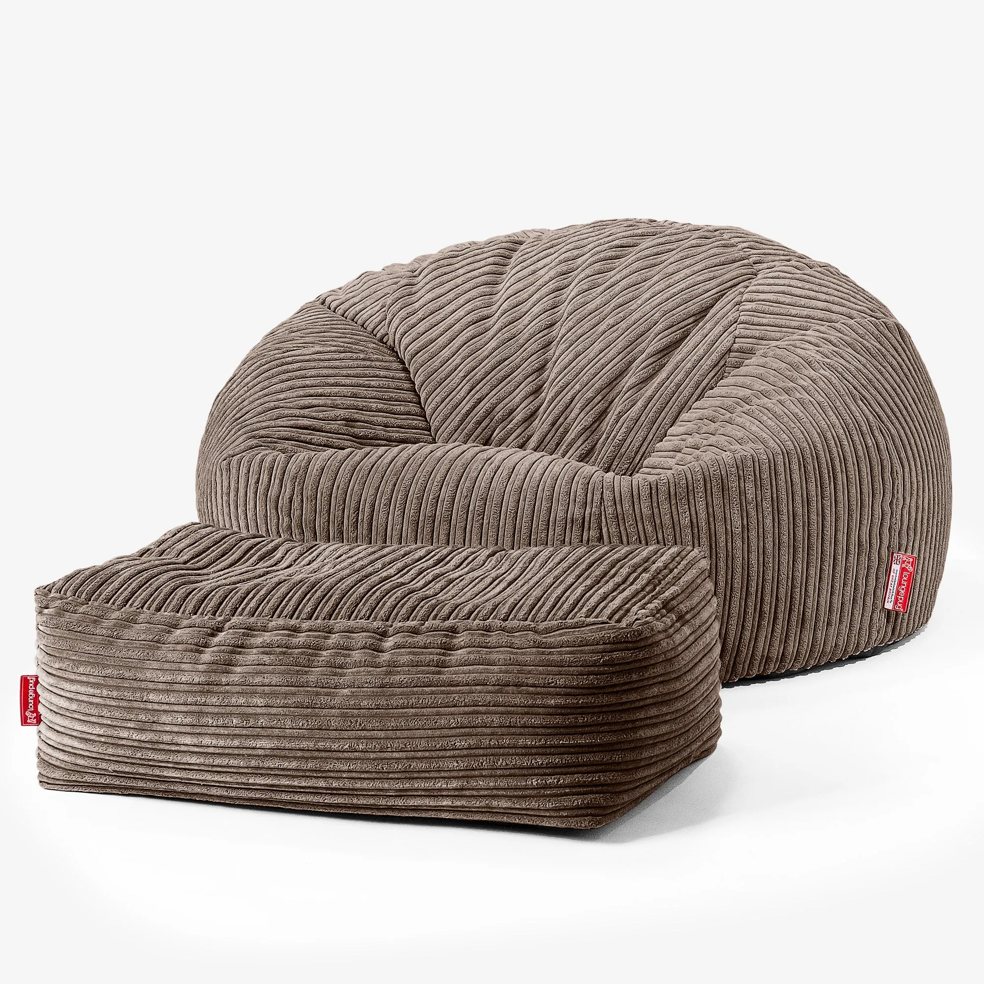 Children's Bean Bag Sofa 6-14 yr - Cord Mocha Brown