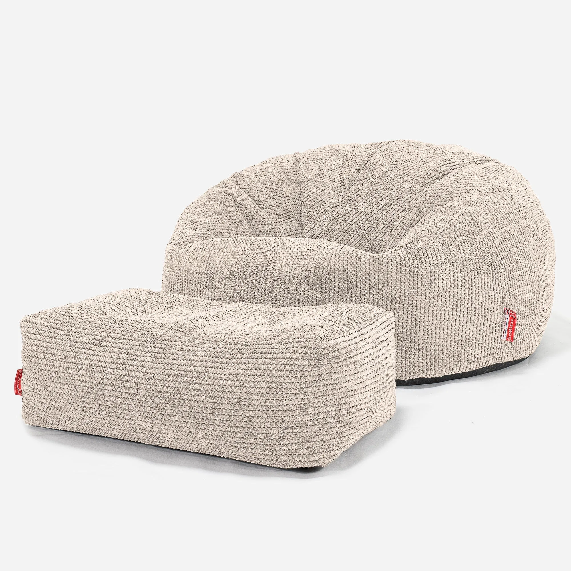 Children's Bean Bag Sofa 6-14 yr - Pom Pom Ivory