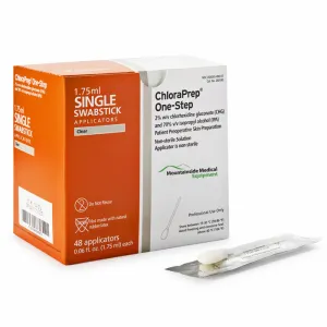 ChloraPrep One-Step Single Swabstick Applicators 1.75 ml with Chlorhexidine Gluconate and Isopropyl Alcohol , 48/Box