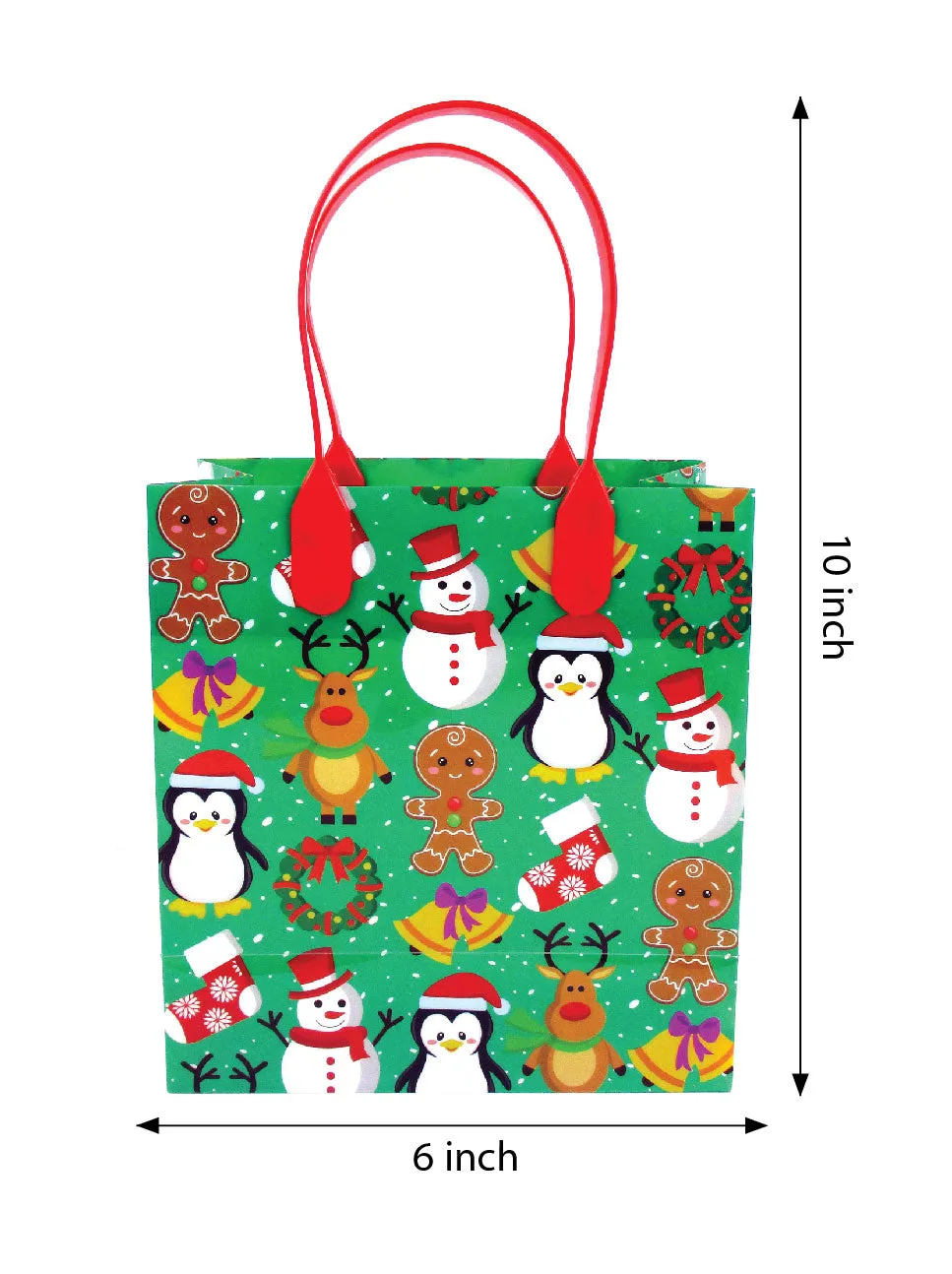 Christmas Party Favor Treat Bags - 12 Bags