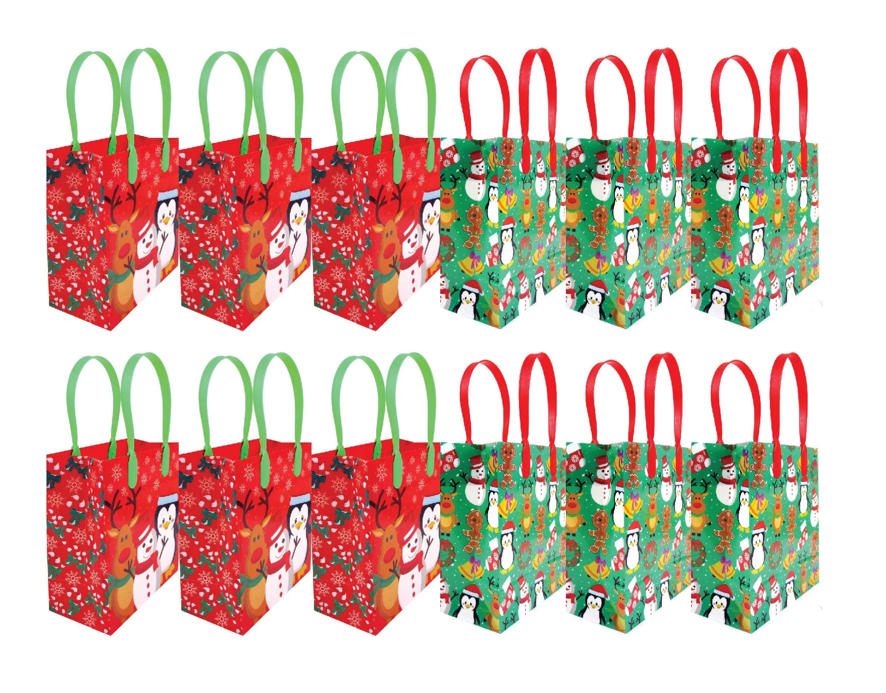 Christmas Party Favor Treat Bags - 12 Bags