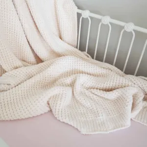 CuddleLane™ Luxe Waffle Blankets | Whisper