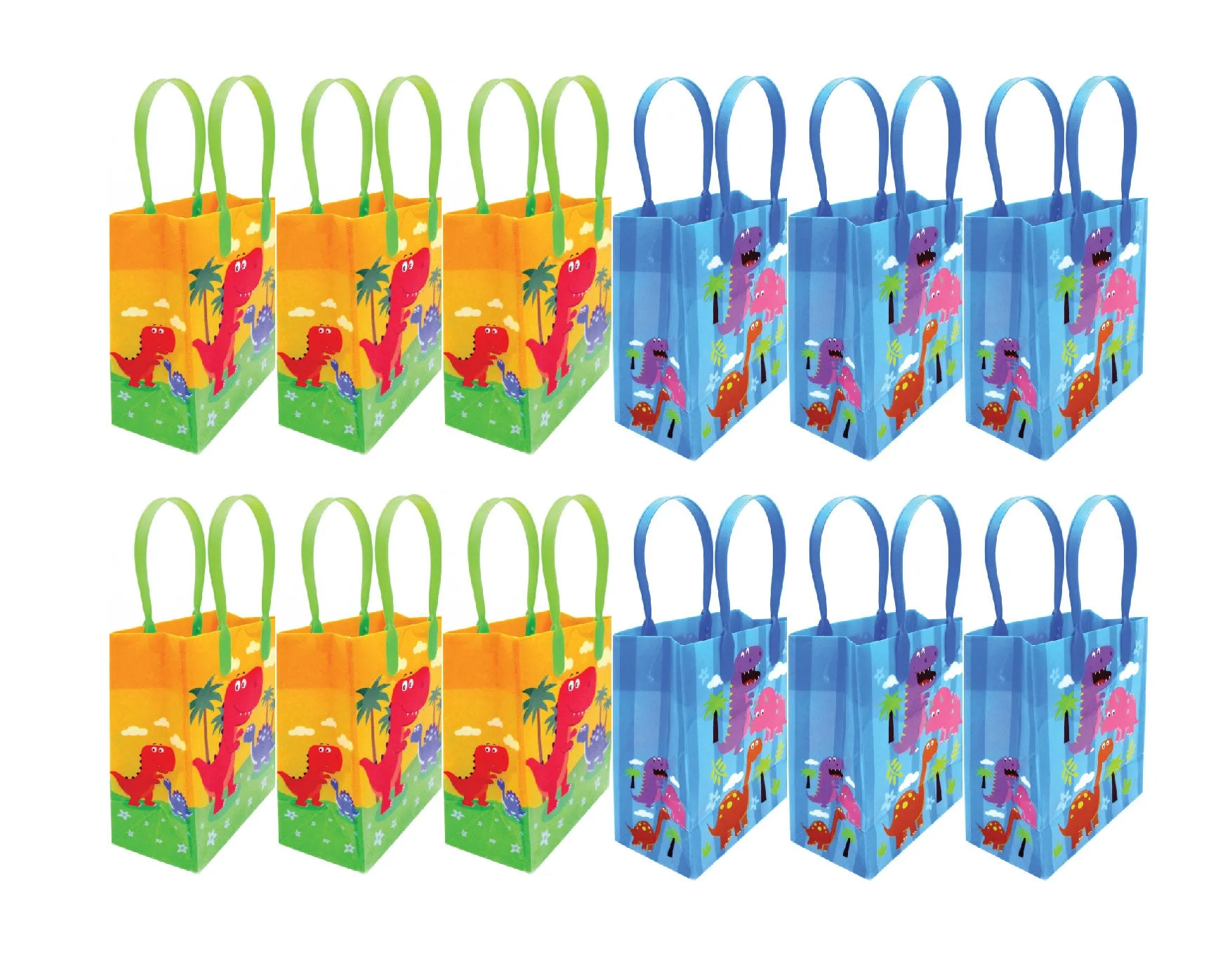 Dinosaur Party Favor Bags Treat Bags - Set of 6 or 12