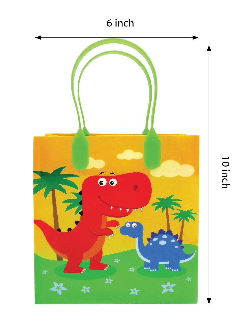 Dinosaur Party Favor Bags Treat Bags - Set of 6 or 12