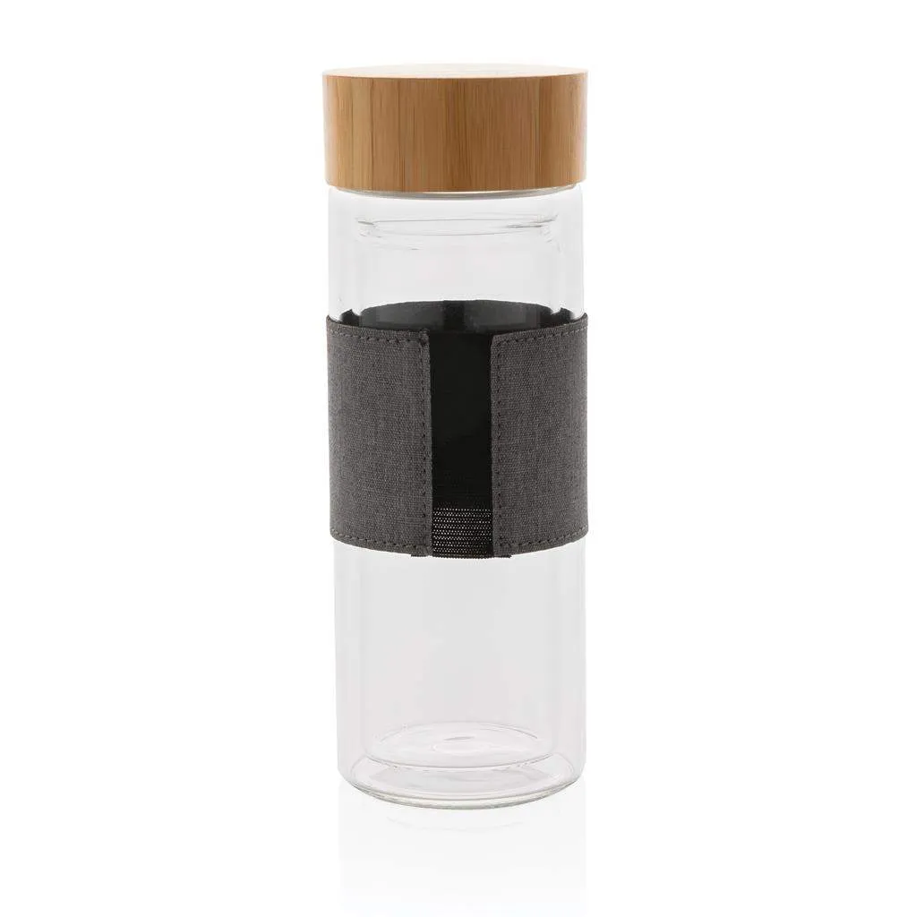 Double Wall Borosilicate Glass Bottle