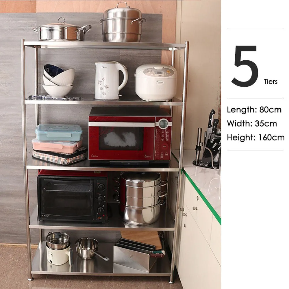 Durable 3-Tier Stainless Steel Kitchen Storage Rack