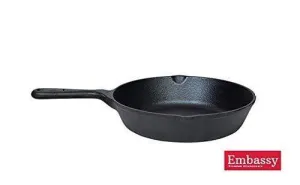 Embassy Cast Iron Skillet/Frying Pan, 8 Inches, Pre-Seasoned Cookware