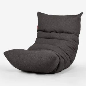 Eva Lounger Bean Bag - Boucle Graphite Grey