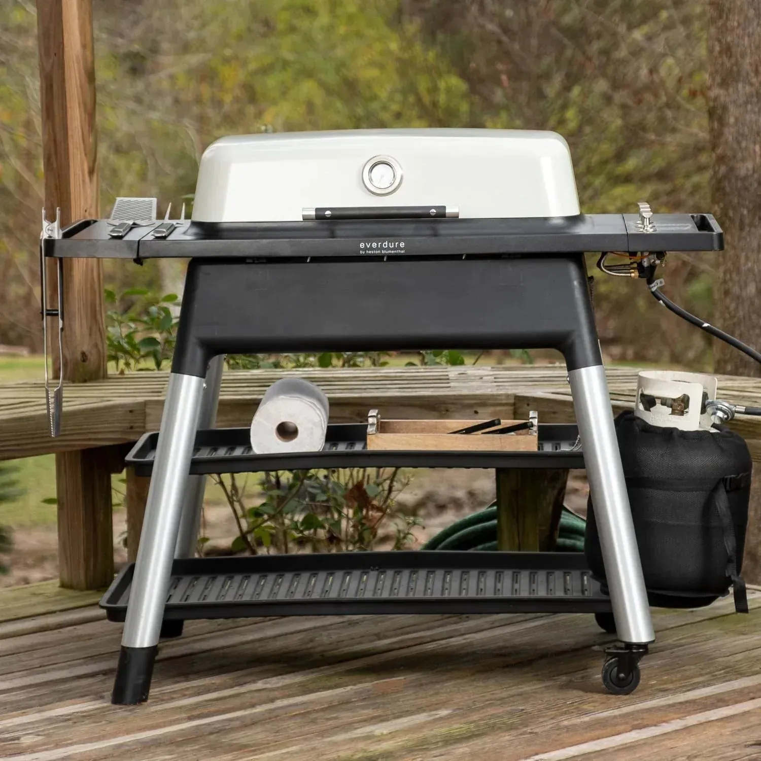 Everdure Furnace 52-Inch 3-Burner Propane Gas Grill with Stand HBG3GUS