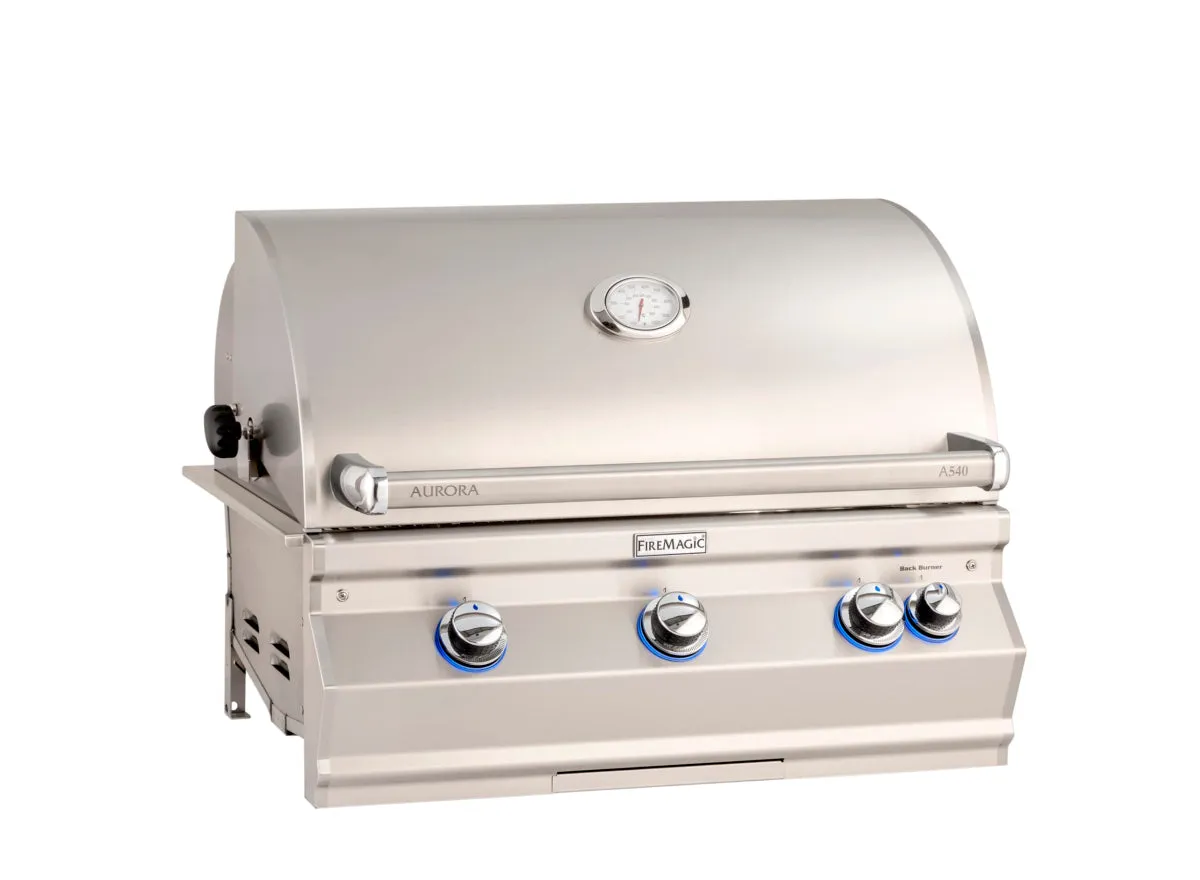 Fire Magic: 30" Aurora Series Gas Grill w/ Analog Thermometer