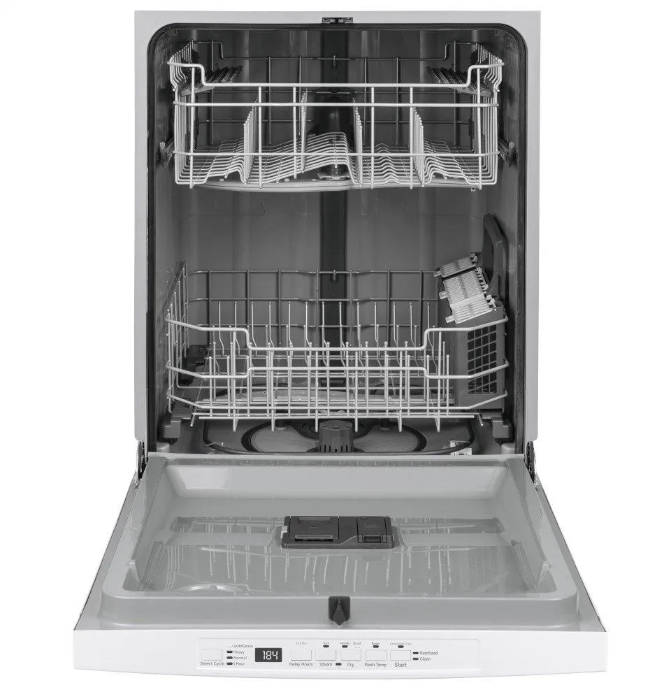 GDT530PGPWW GE® ENERGY STAR® Top Control with Plastic Interior Dishwasher with Sanitize Cycle & Dry Boost