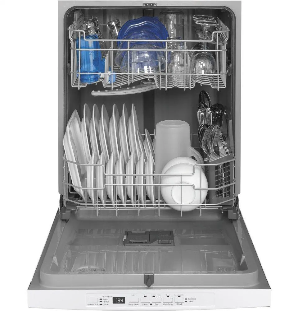 GDT530PGPWW GE® ENERGY STAR® Top Control with Plastic Interior Dishwasher with Sanitize Cycle & Dry Boost