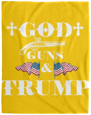 God Guns Trump Plush Fleece Blanket - 60x80