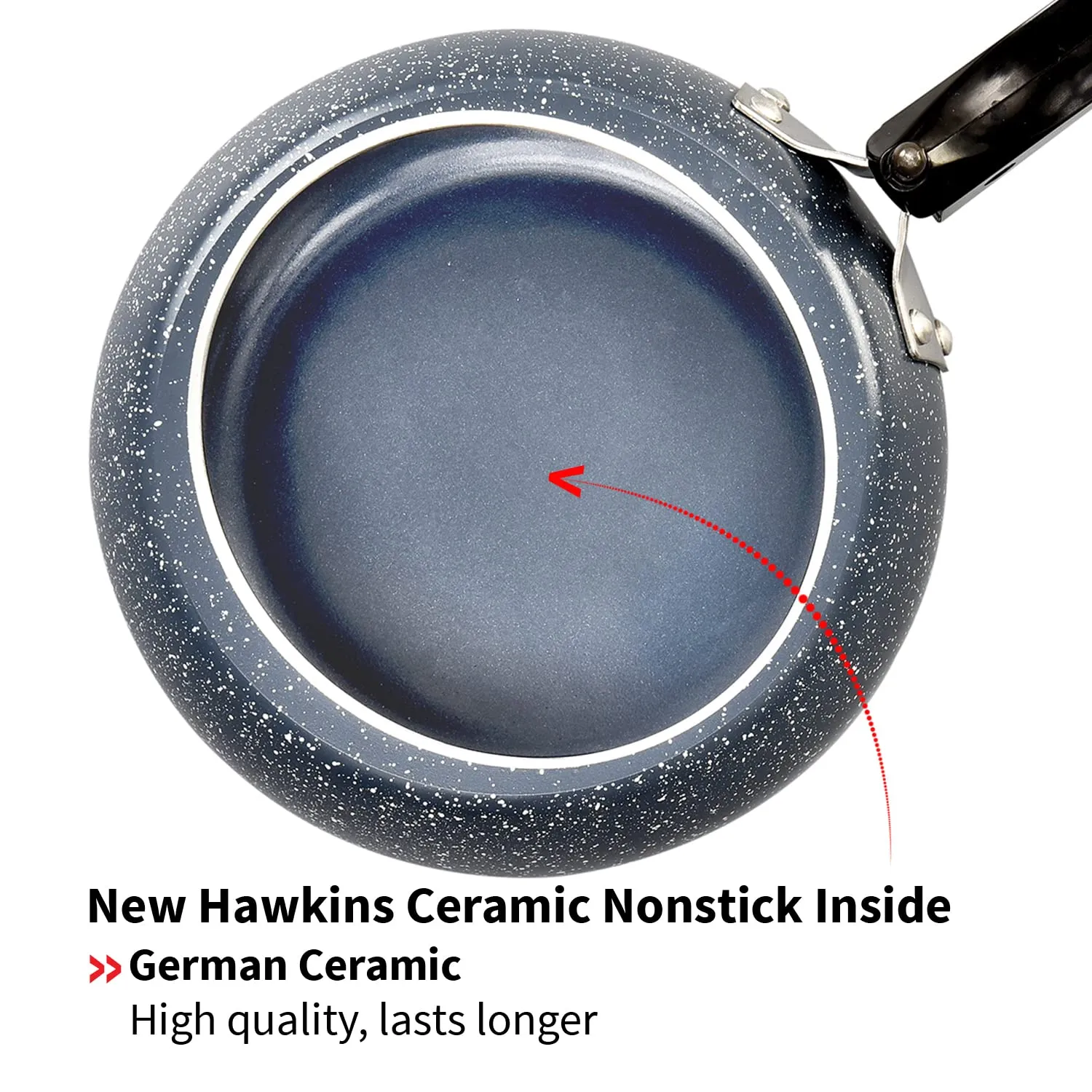 Hawkins Ceramic Nonstick Pressure Cooker, Induction Inner Lid Cooker