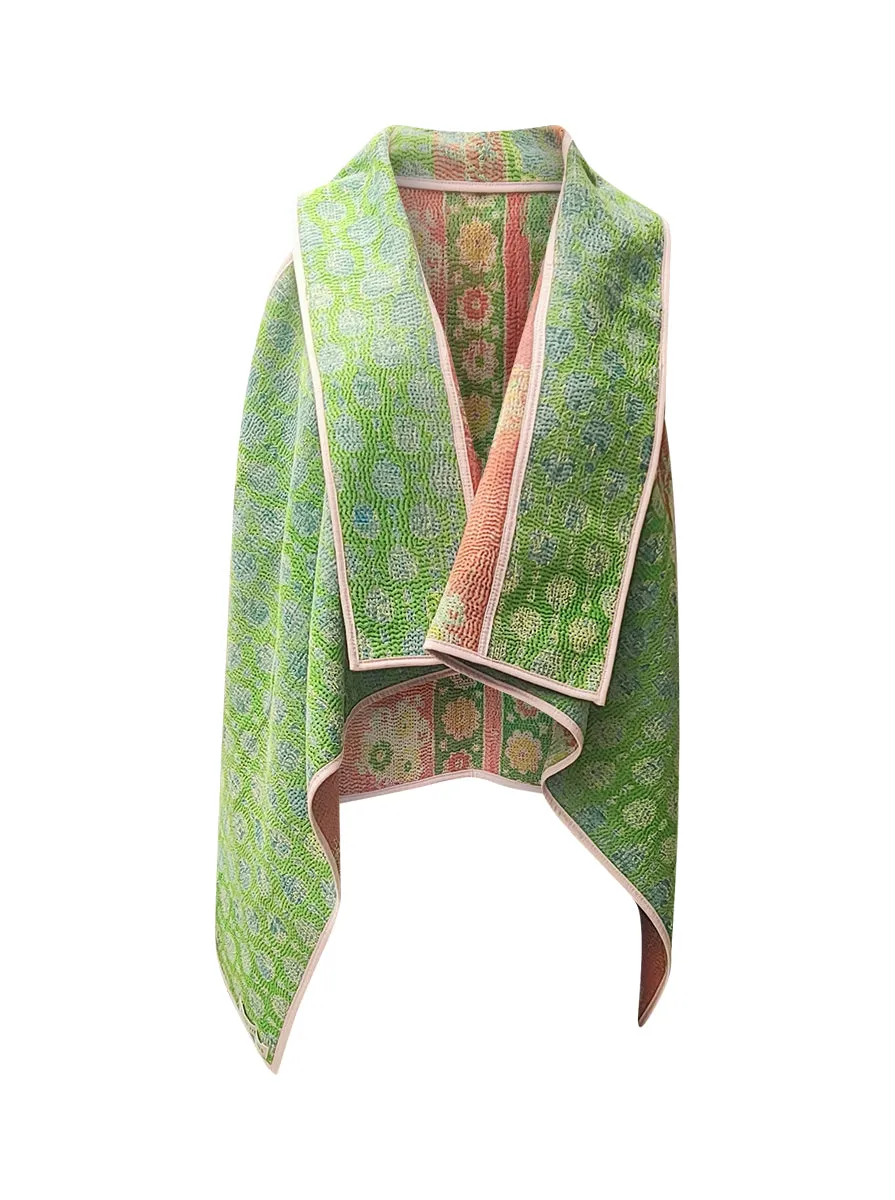 kantha vintage cape rumani