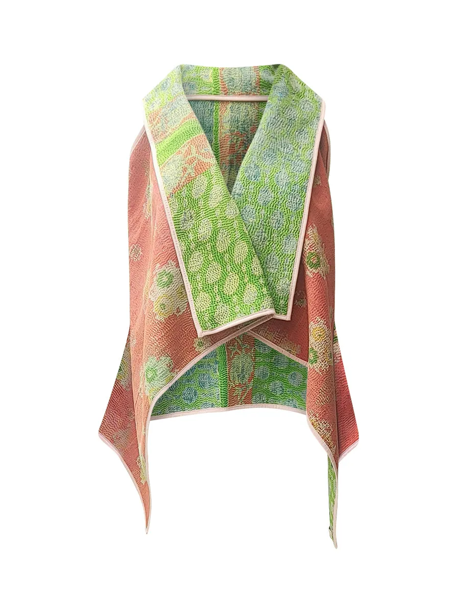 kantha vintage cape rumani