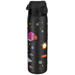 Leak Proof Slim Thermal Water Bottle, Insulated Steel, Spaceships, 500ml (17oz)