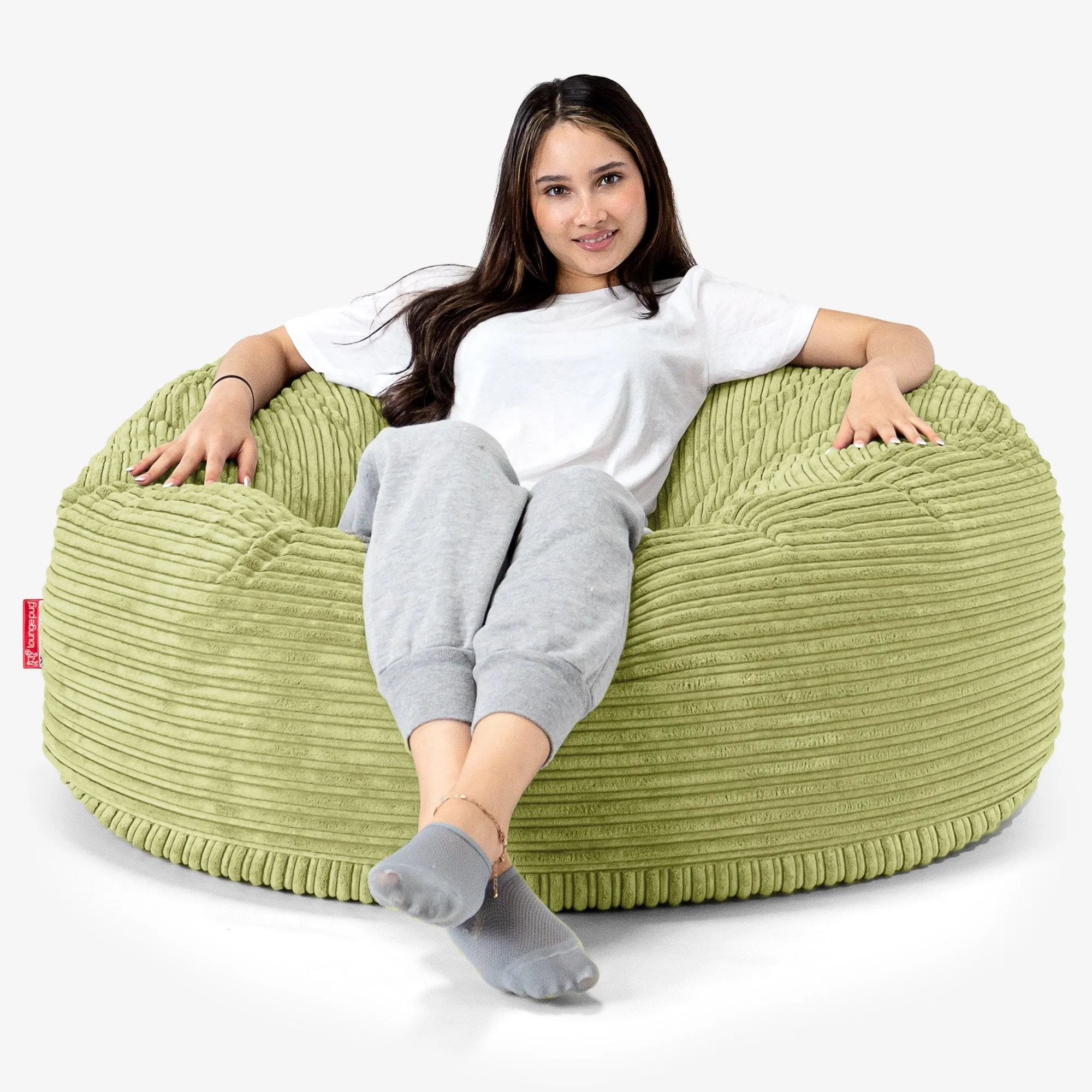 Mammoth Bean Bag Sofa - Cord Lime Green