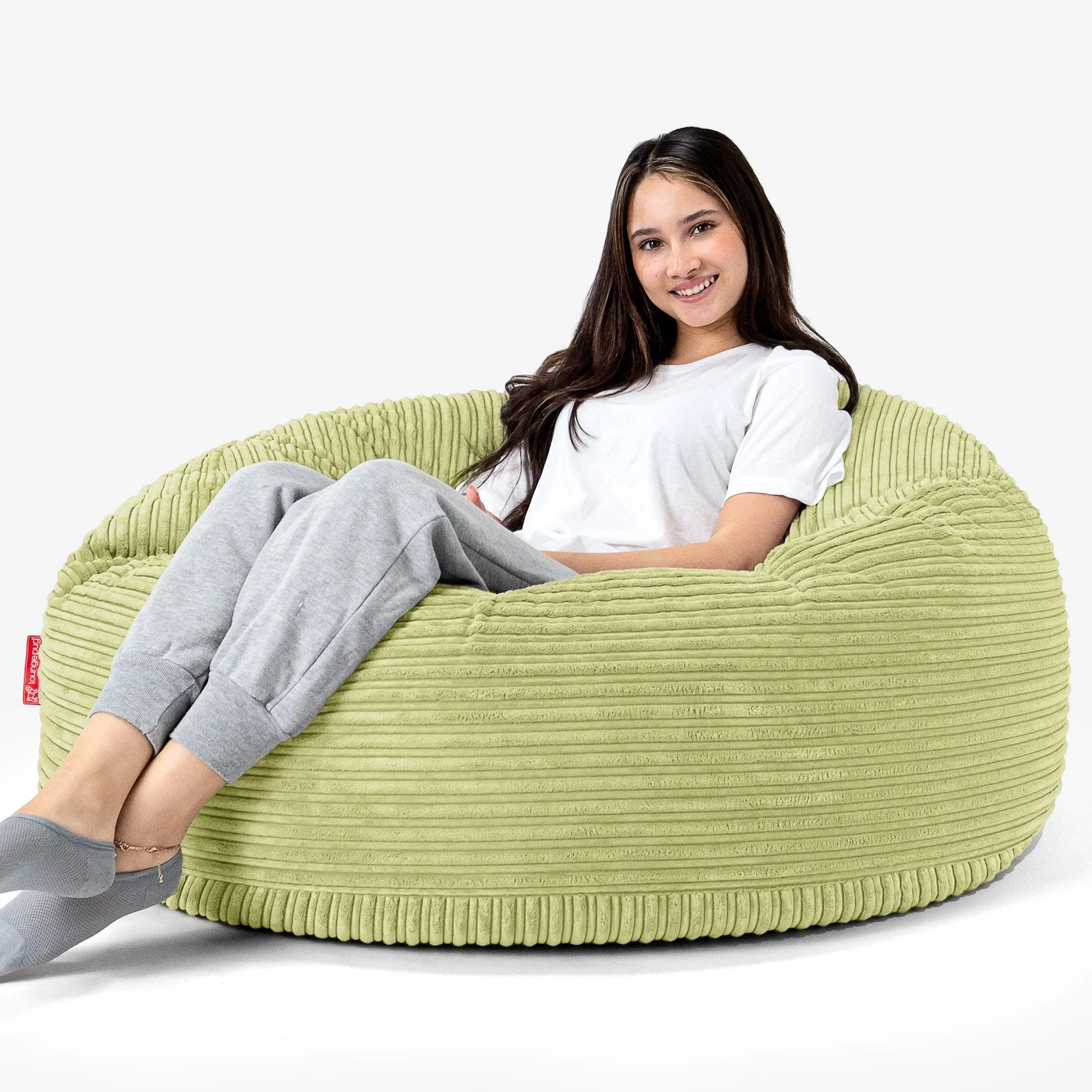 Mammoth Bean Bag Sofa - Cord Lime Green