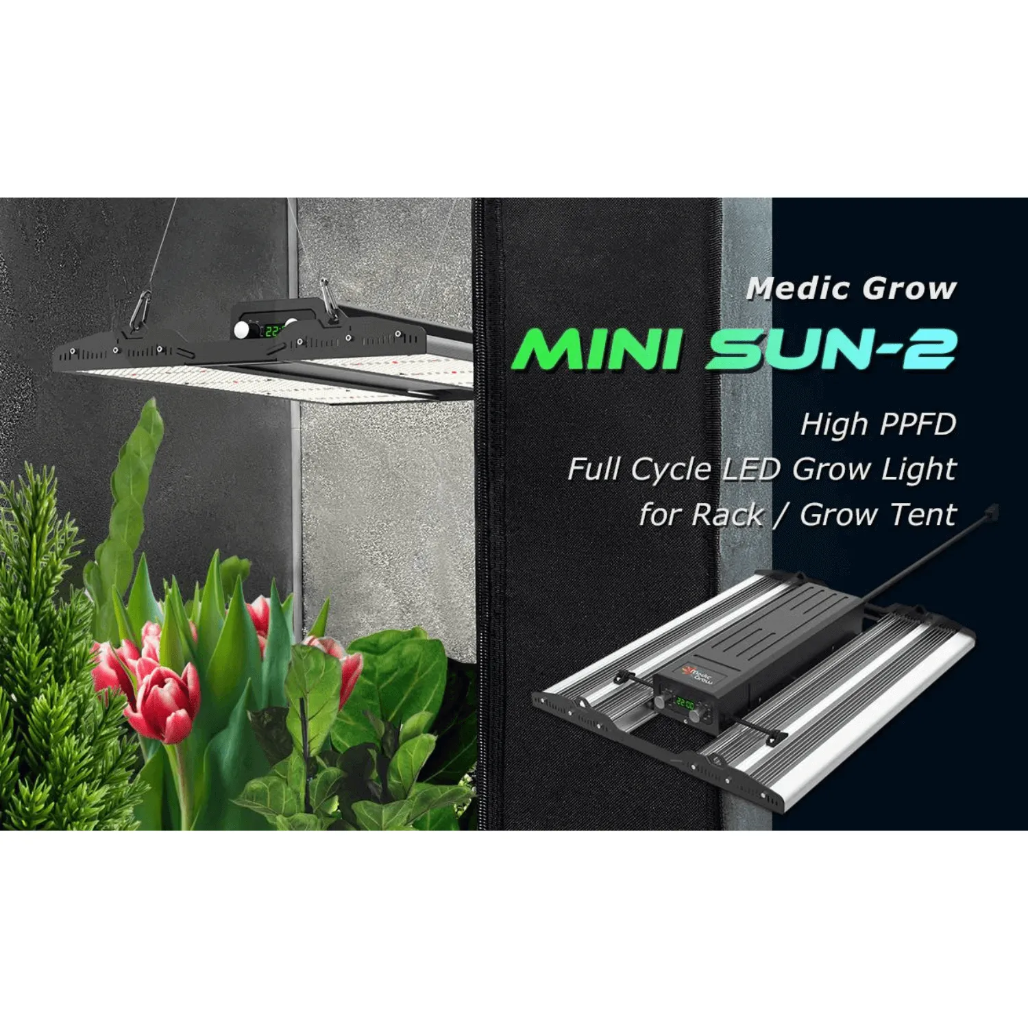 Medic Grow Mini Sun-2 150W Full Cycle LED Grow Light