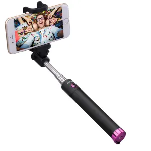 Mpow Selfie Stick Bluetooth, Extendable Monopod Selfie Stick with Built-in Bluetooth Remote Shutter(Red)