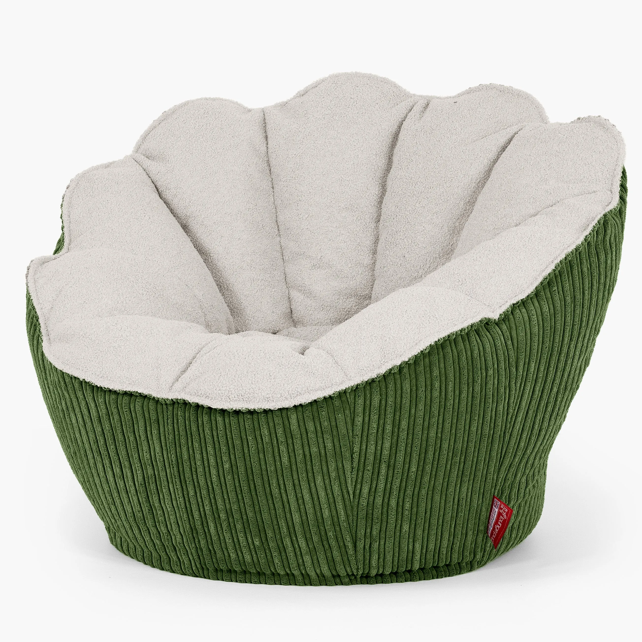 Natalia Sacco Bean Bag Chair - Boucle & Cord Forest Green