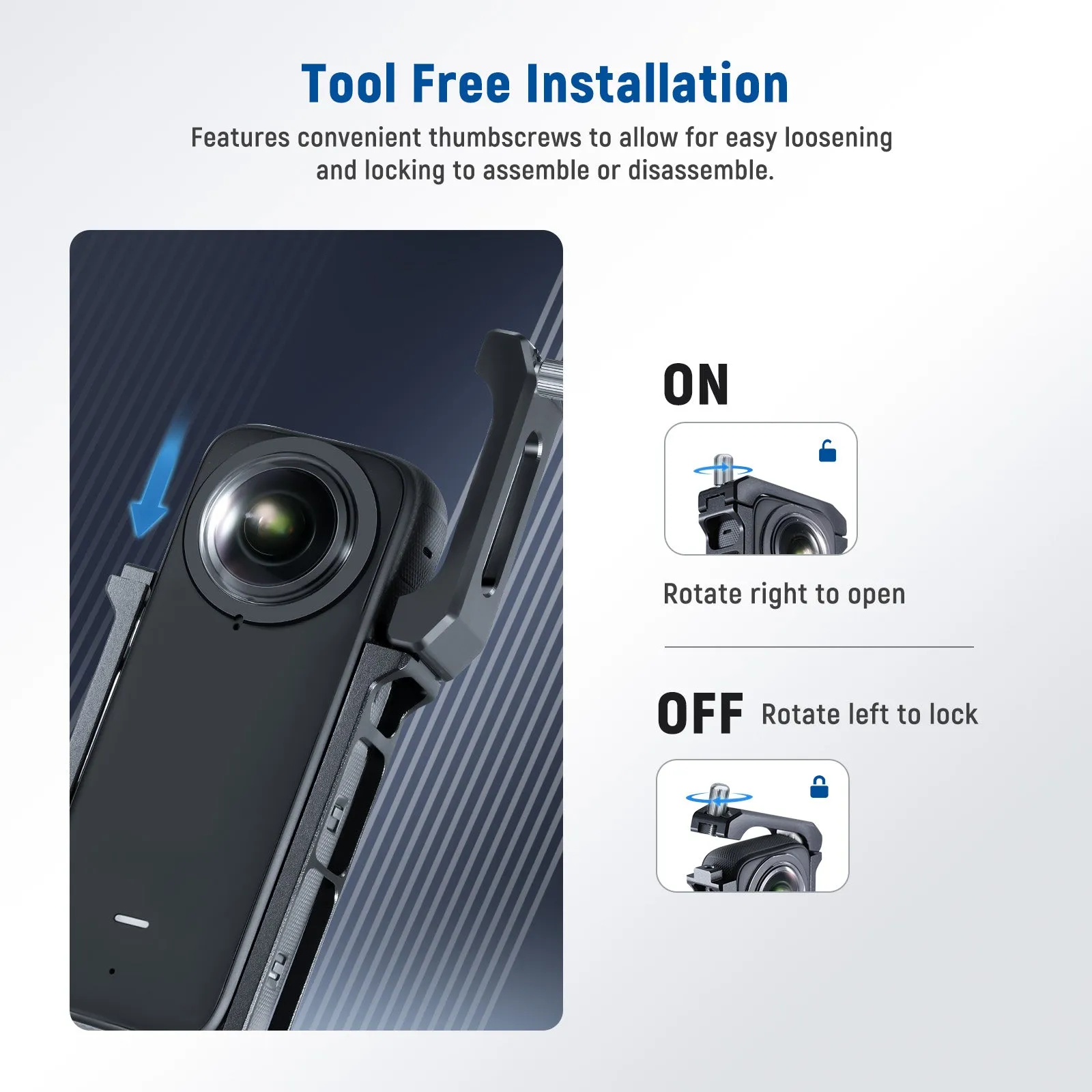 NEEWER CA010 Metal Camera Cage For Insta360 X3 Action Camera